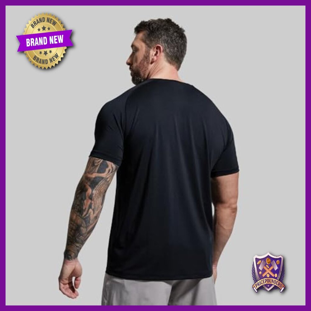 Men's Quick-Dry Performance Training Tee with UV … - image 2
